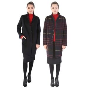 RAG & BONE Bree Reversible Raglan Wool Coat Women's Size 10